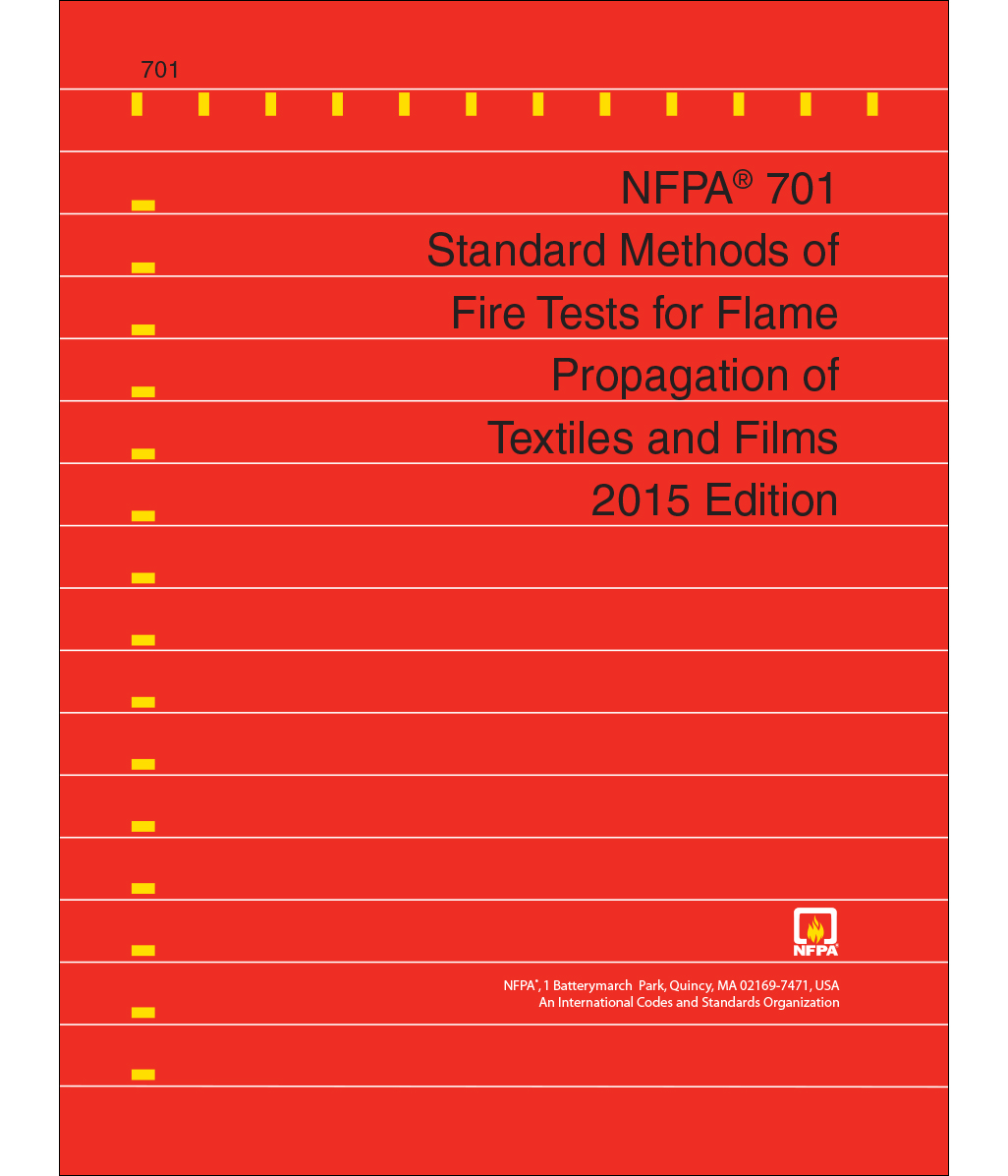 701 Std Methods of Fire Tests for Flame Propagation of Textiles